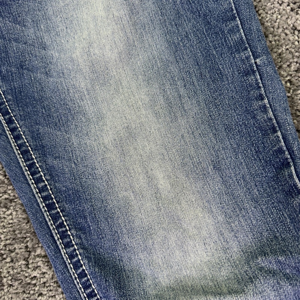 Love X Nation Jeans Womens 12 Blue Bootcut Embroidered Denim Medium Wash Casual - Picture 7 of 8